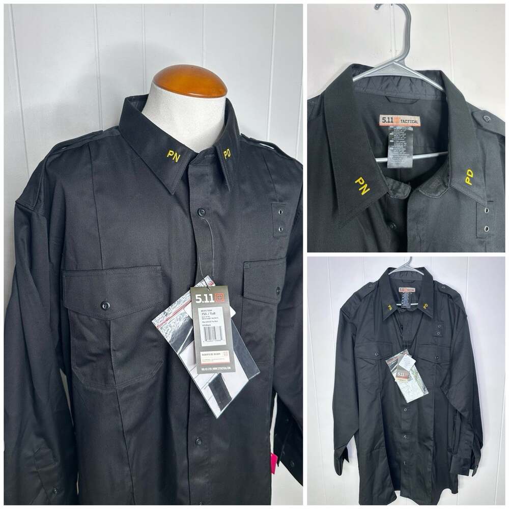 5.11 Tactical PDU Class A Twill Shirt Mens Long Sleeve LOT of 3 BLACK NWT 3XL
